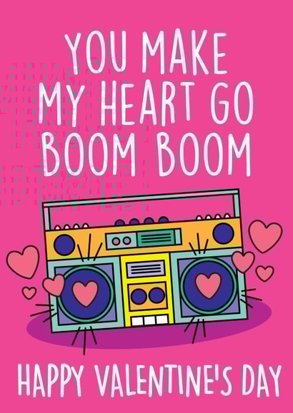 1990's Boombox Valentine's Day Card created by Thirty Mussels