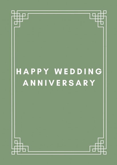 Green Wedding anniversary card created by Proper job studio