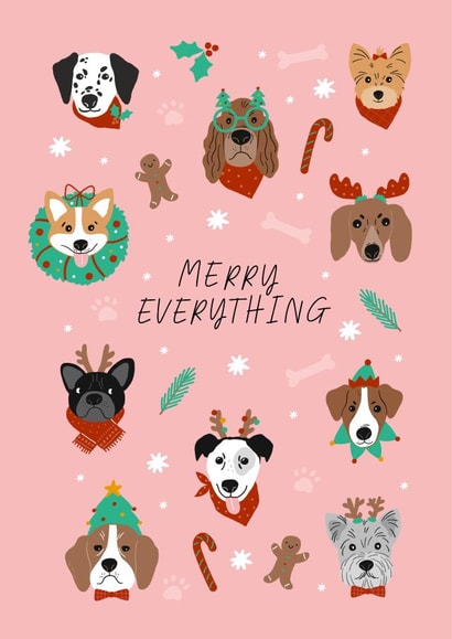 Christmas dogs created by Nadya Barkova
