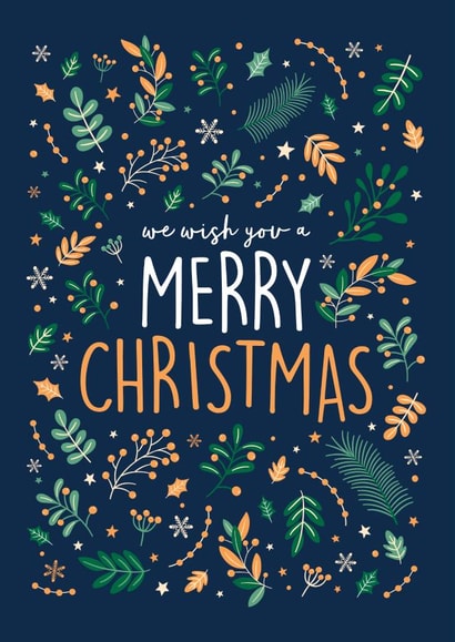 Illustrated Floral Christmas Card created by Inky in the Wild