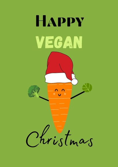 Vegan Christmas card created by Figaroo!