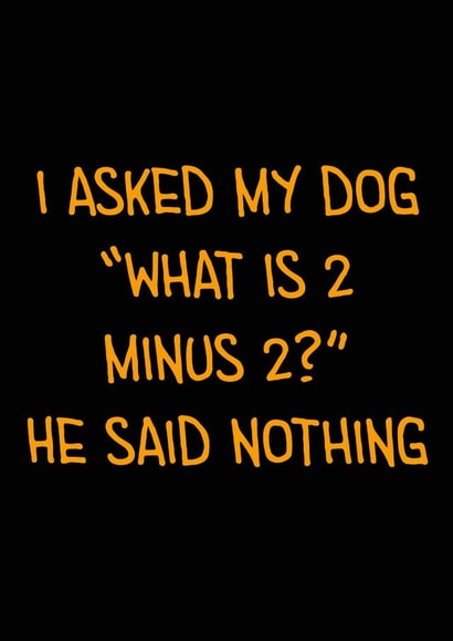 Dog Maths Dad Joke Card created by Dad Jokes Only