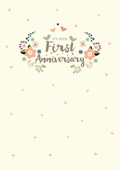 A first Anniversary card created by Peony Rose Design