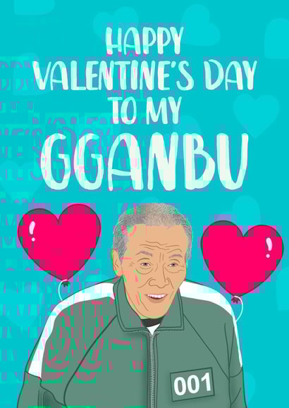 Squid Game Valentine's Day Card - Gganbu created by The Cake Thief