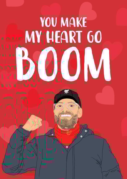 Funny Liverpool Football Valentine's Day Card - Boom created by The Cake Thief