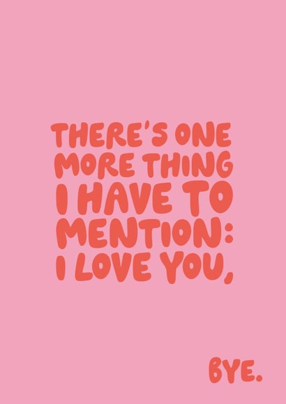 Cute I Love You Greetings Card created by Proper Good