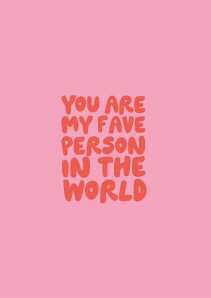 Fave Person Anniversary Card created by Proper Good