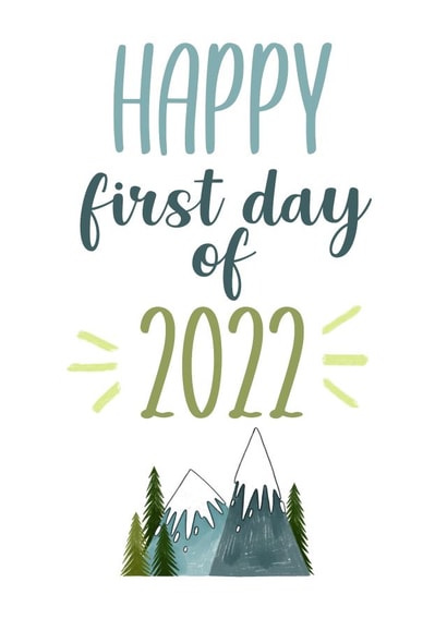 First day of 2022 card created by Bogdana Lazarieva
