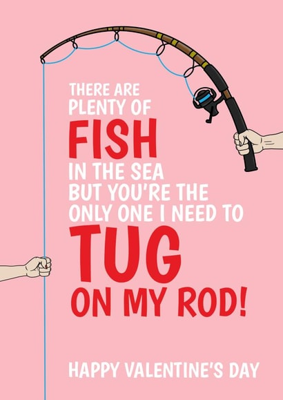 Naughty Fishing Pun Valentine's Card created by @Cupsie's Creations