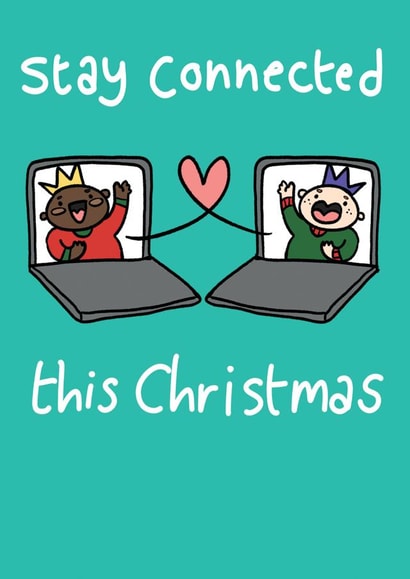 Zoom call Connected Christmas Card created by Chess Pearson