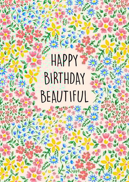 HAPPY BIRTHDAY BEAUTIFUL created by Poppy & Mabel 