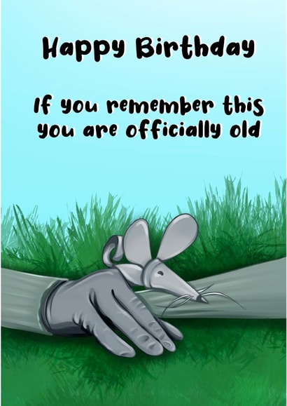 Funny Finger Puppet Birthday Card created by EERUPT