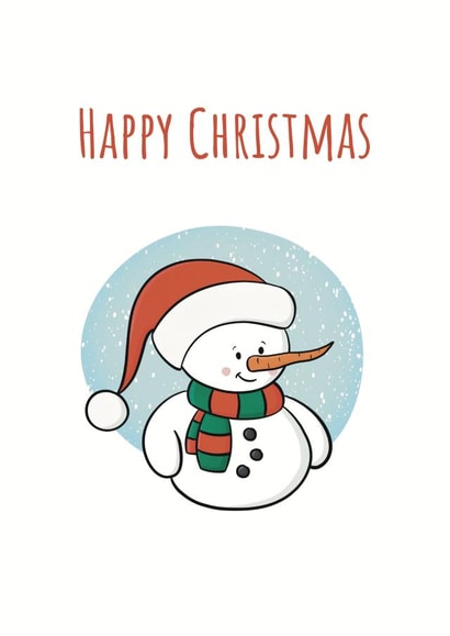 Cute Snowman Christmas’ card created by Dahyi
