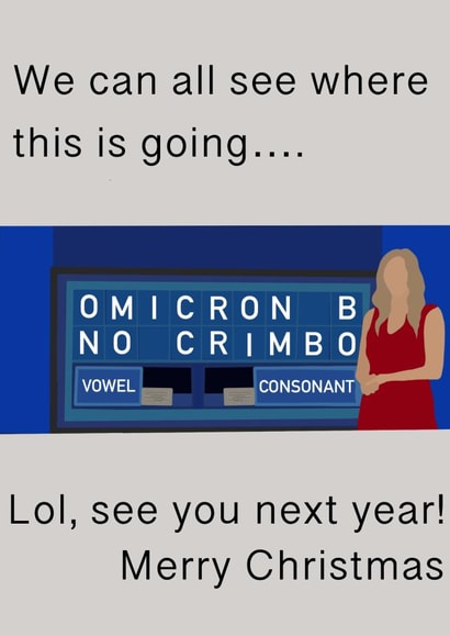 Omicron B Christmas Card created by Rachel Evans