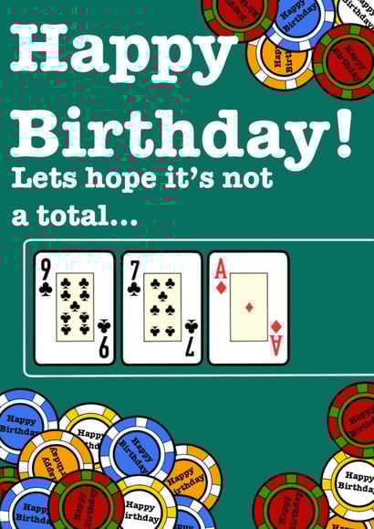 Poker Birthday Card 1001 created by Queen of Cards