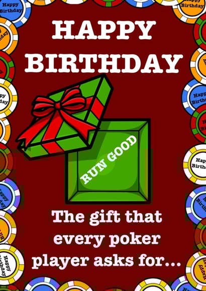 Poker Birthday Card 1002 created by Queen of Cards