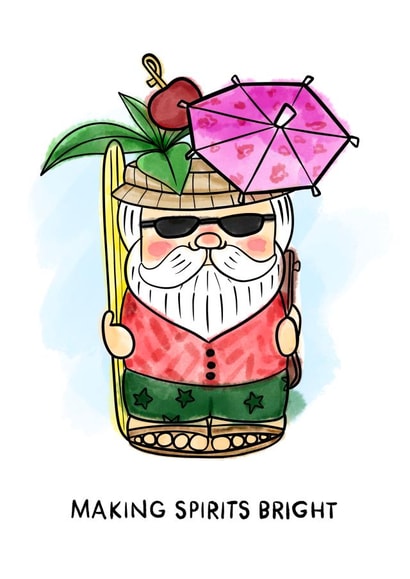 Santa Cocktail Making Spirits Bright created by Fantastical Fun Shop