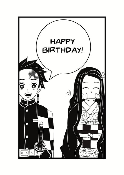 anime manga birthday card 1000 created by JessyMay