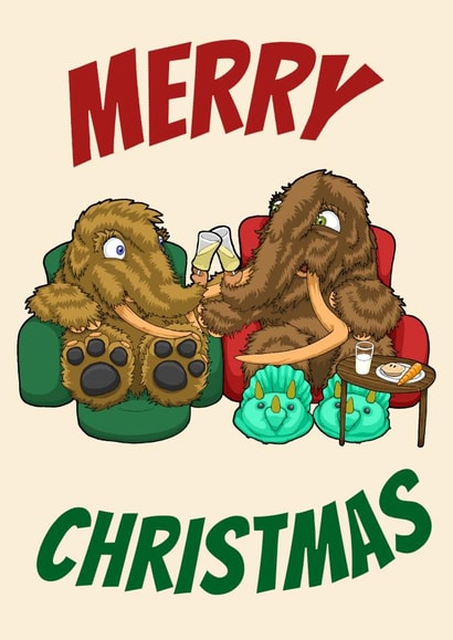 Mammoth Christmas Card 1000 created by Pigoprints