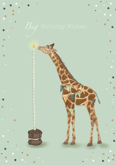 Giraffe Birthday Wishes Card created by Steph Peacock’s Art