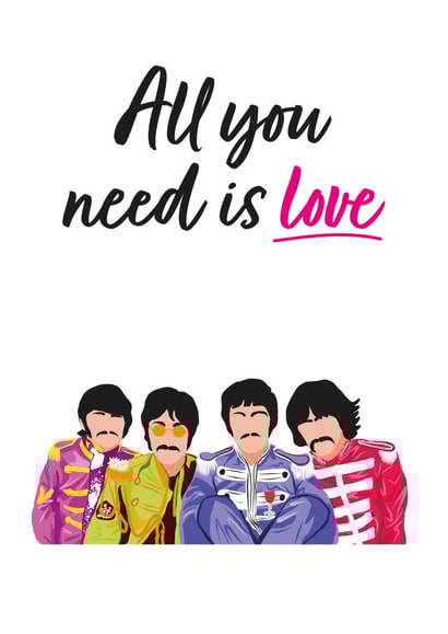 Beatles Valentines Card created by Harvsy Design