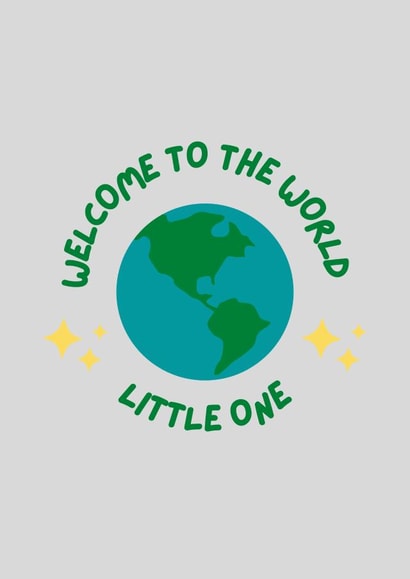 New baby - gender neutral - baby shower - welcome to the world created by Paper Party Cards