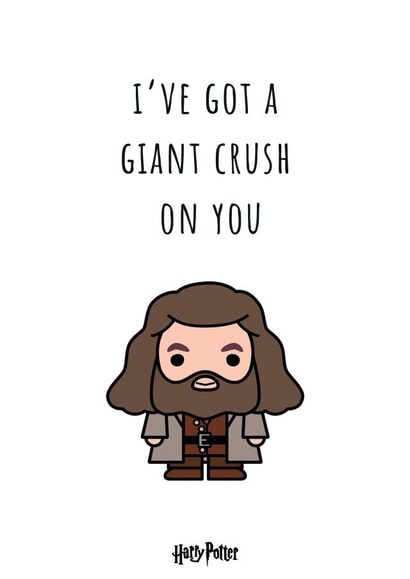 Funny Valentine's Card Card - Hagrid - Giant Crush - Harry Potter created by Cardology