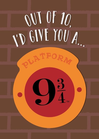 Funny Valentine's Card Card - Platform 9 3/4 - Hogwarts Express - Harry Potter created by Cardology