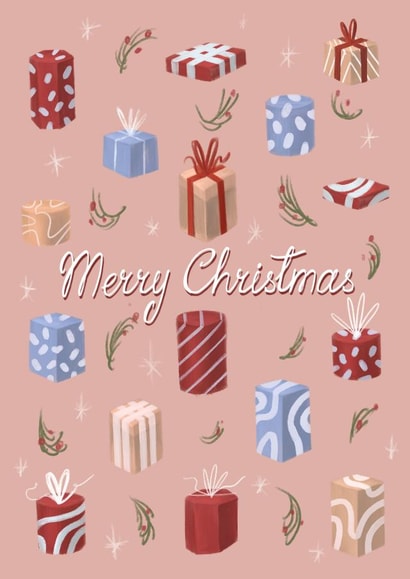 Present boxes Christmas card created by Olga Zolotykh