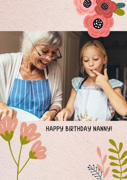 Nanny Nan Birthday Personalised Photo Card 11844 created by Evie Garnett Designs