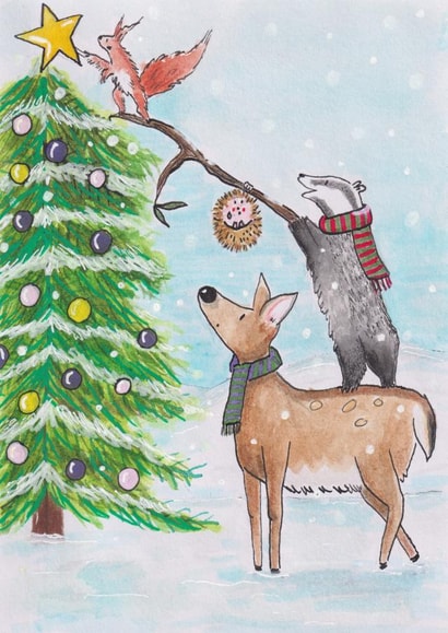 Winter woodland friends  created by Becky Holman