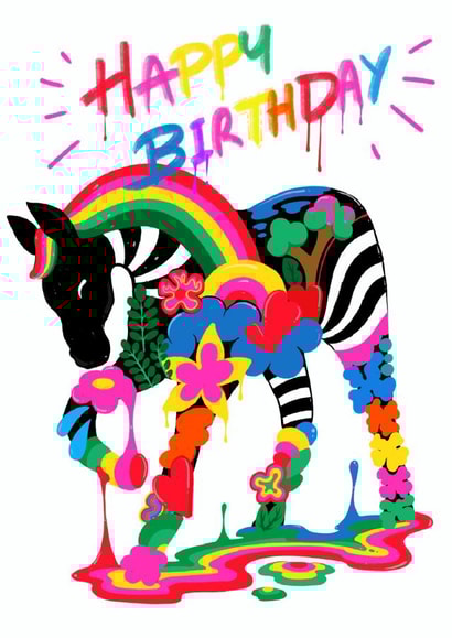 Funky Horse Birthday Card created by Ms Wearer