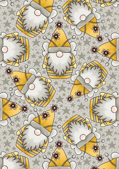 Send a smile to someone you care about - whimsical gnomes card - Bumble bee created by Bonny Shatwell
