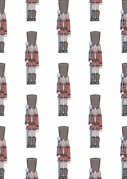 Cute Nut Cracker pattern - send a smile - Christmas design created by Bonny Shatwell
