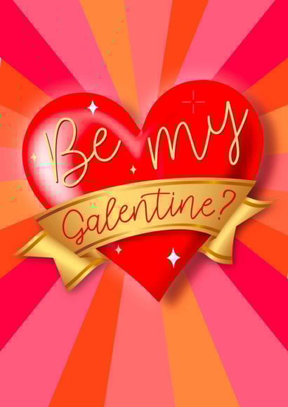 Be my galentine best friend Valentine’s Day card created by The Girl Next Draw Cards