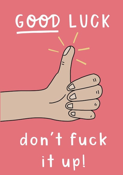 Good luck thumbs up created by Belly Flops