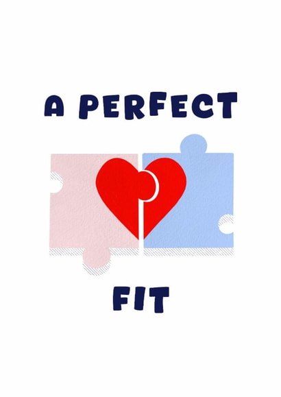 A Perfect Fit Valentine’s Day Card - Cute Perfect Match Anniversary Card created by Stilus