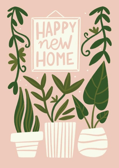 Trendy New Home Card - House Plants - Happy New Home created by Natalia Gonzalez
