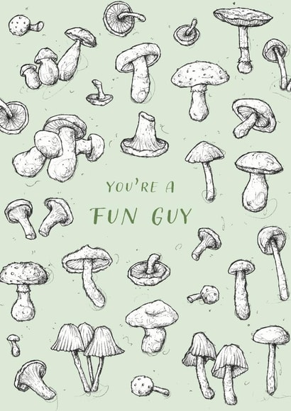 Funny Mushroom Card for Him created by Bekka's Illustrations