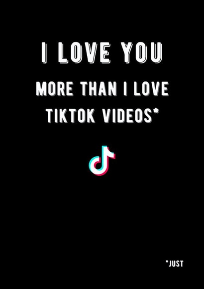 Tiktok videos I Love You Card created by Meg's Creative Outlet