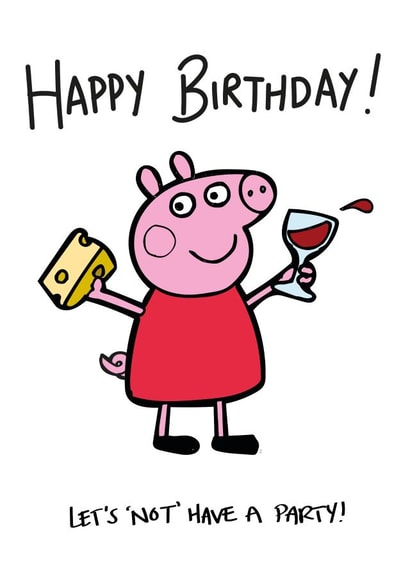 Peppa Birthday Card created by Gerry Alexis