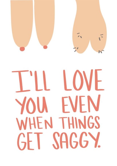 Saggy Love Card created by Knotty Cards