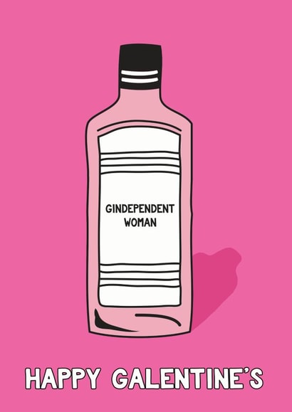 Gindependent Woman Galentine's Day Card created by Redback Cards