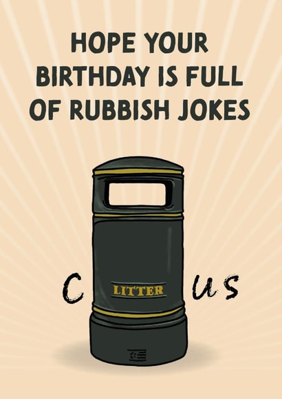 Rubbish Jokes - Rude Birthday Card created by Cards from Designers