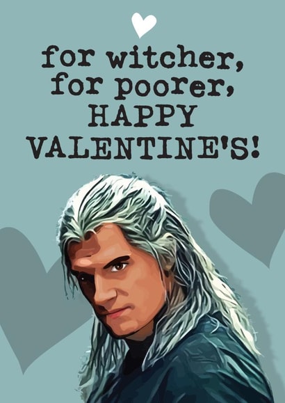 The Witcher Valentine's Day Card created by Mrs Best Paper Co.