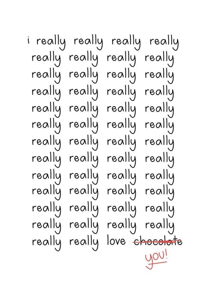 Funny Chocolate Valentines Card created by Liv Groves Illustration