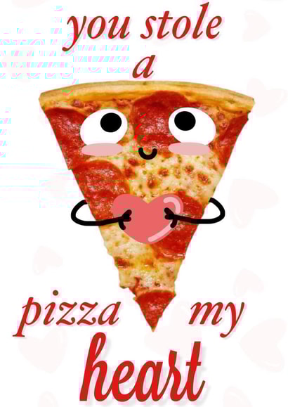 Pizza Valentines Day Card created by Caitlins Creations