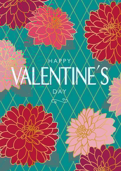 Dahlia Days Valentine's Day card created by NEEDL designs