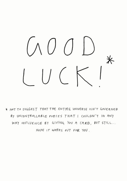 Cheeky Good Luck Card created by Redback Cards
