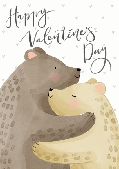 Cute bear hug valentine card created by Making Meadows Ltd